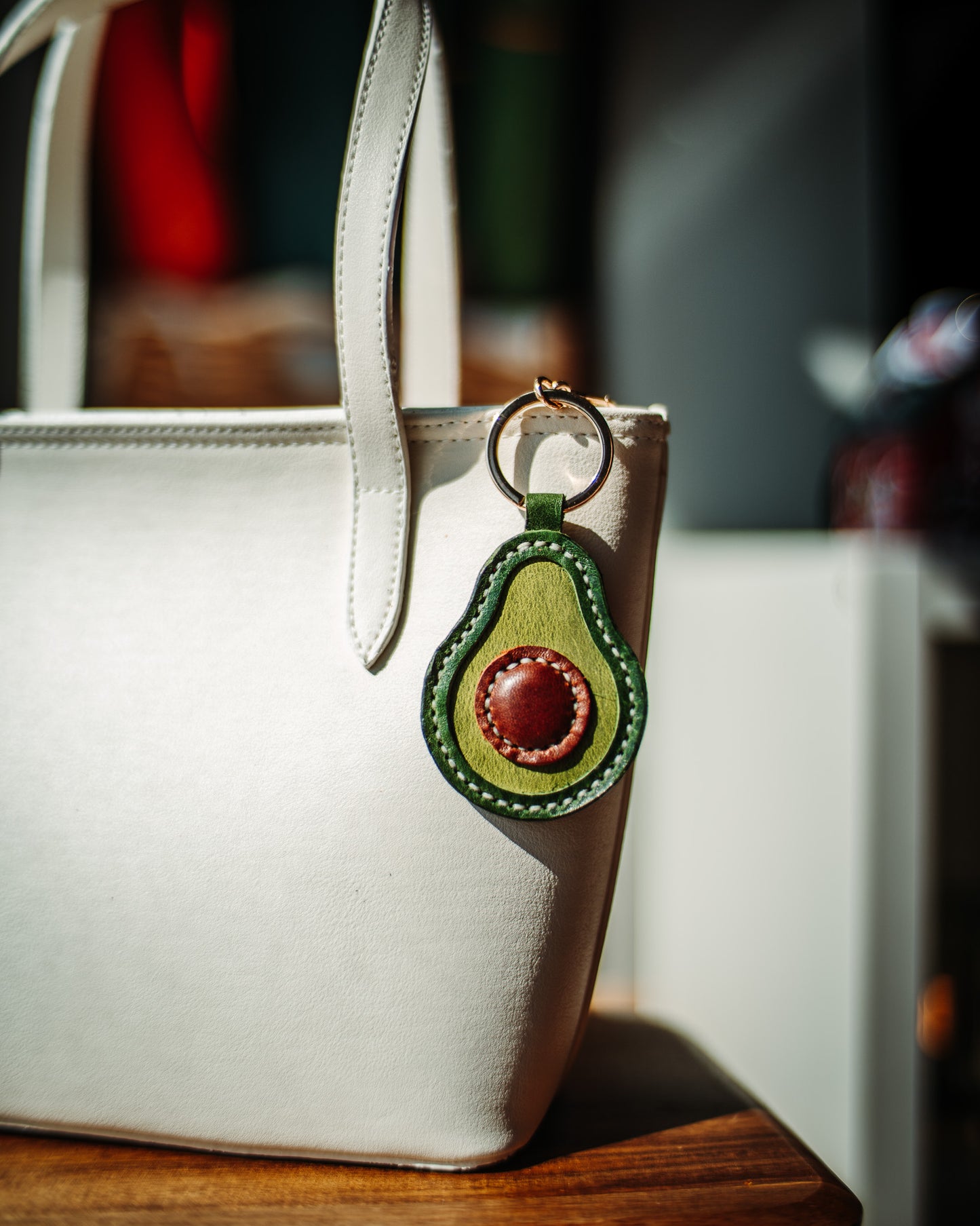 Handmade Avocado Leather Charm