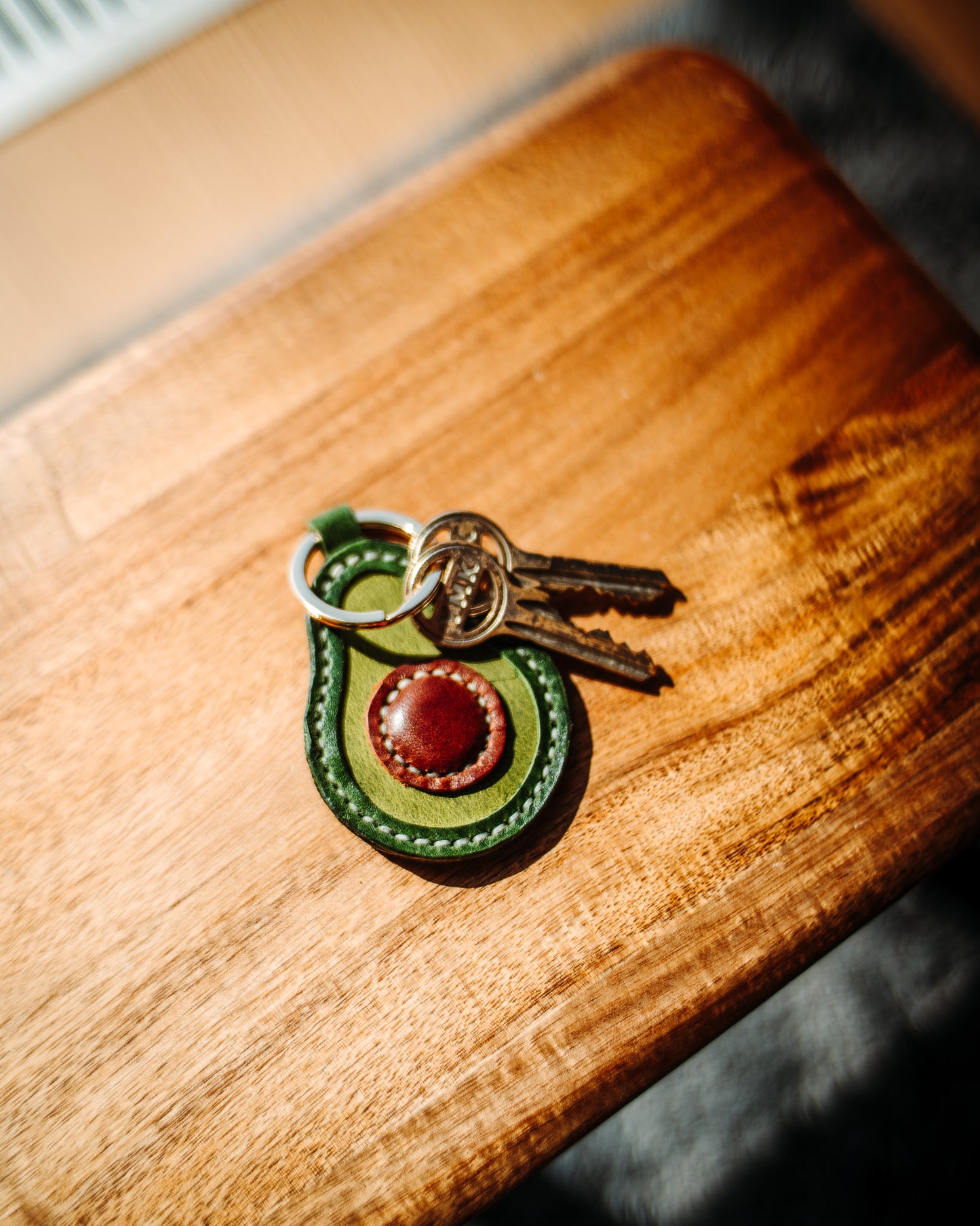 Handmade Avocado Leather Charm
