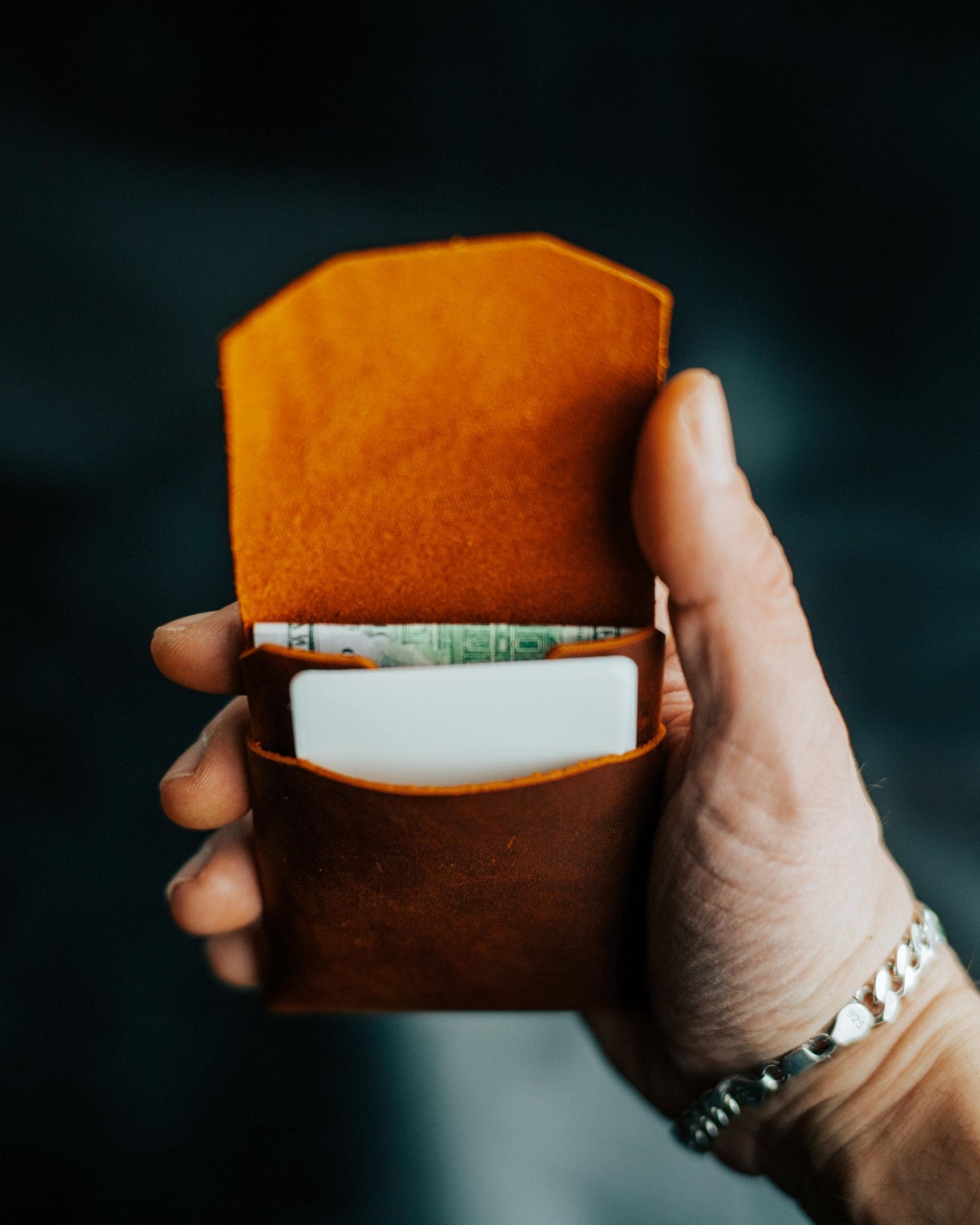 Compact Minimalist Leather Cash Wallet