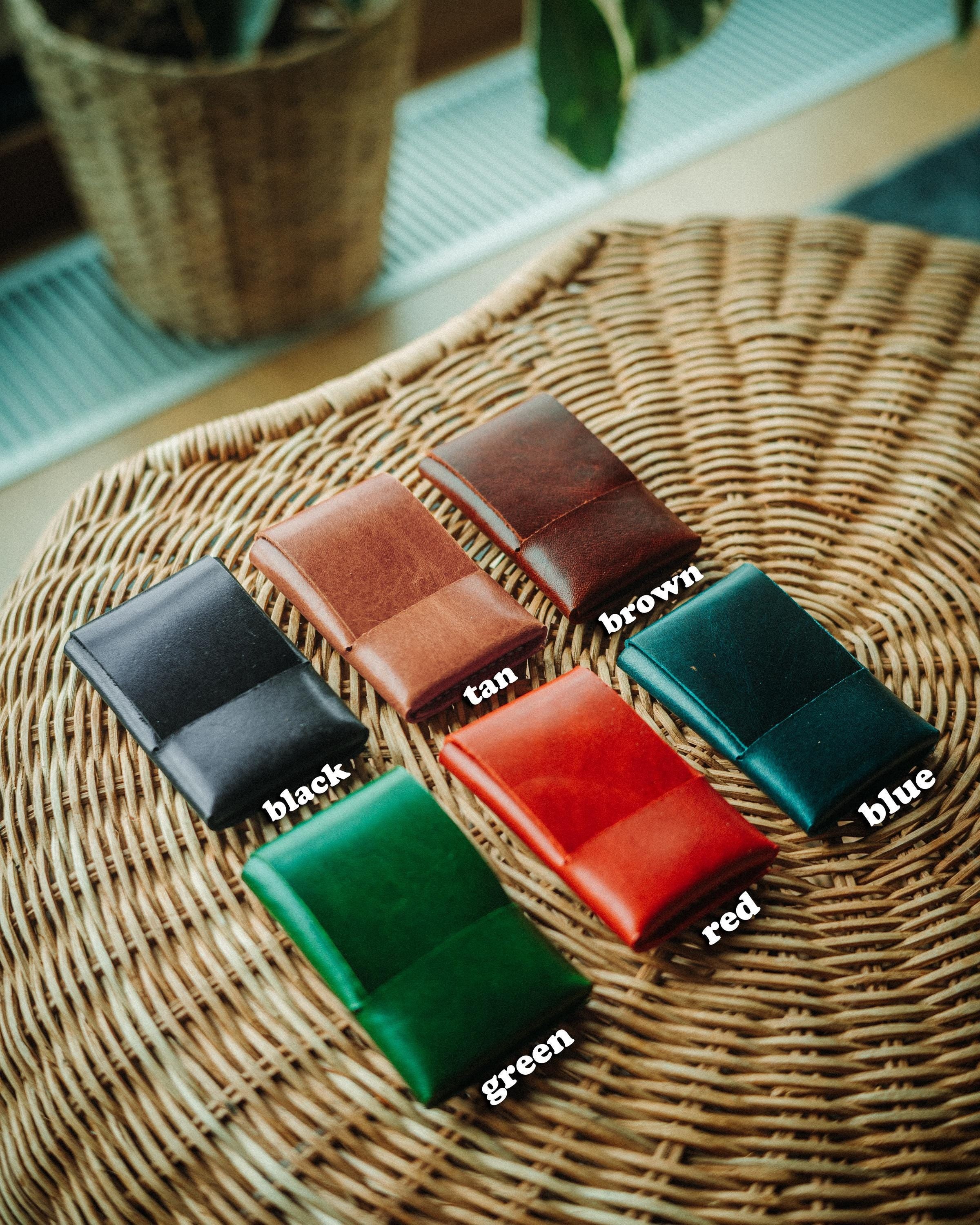 World’s Most Minimalist Leather Wallet – XL Glossy Edition, Slim Handmade Card Holder for Men & Women