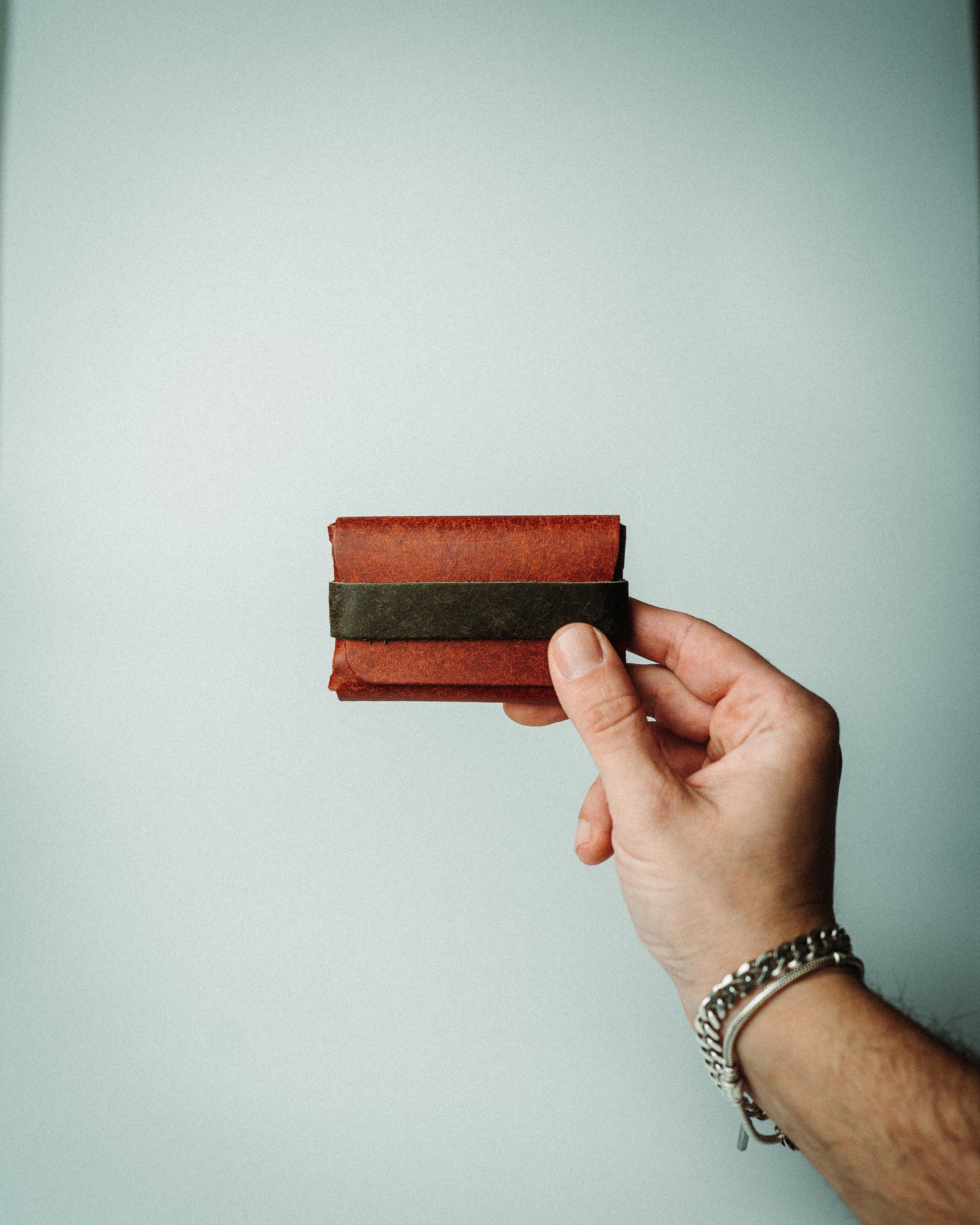Pueblo Double Color Leather Wallet – Handmade Minimalist Card Holder