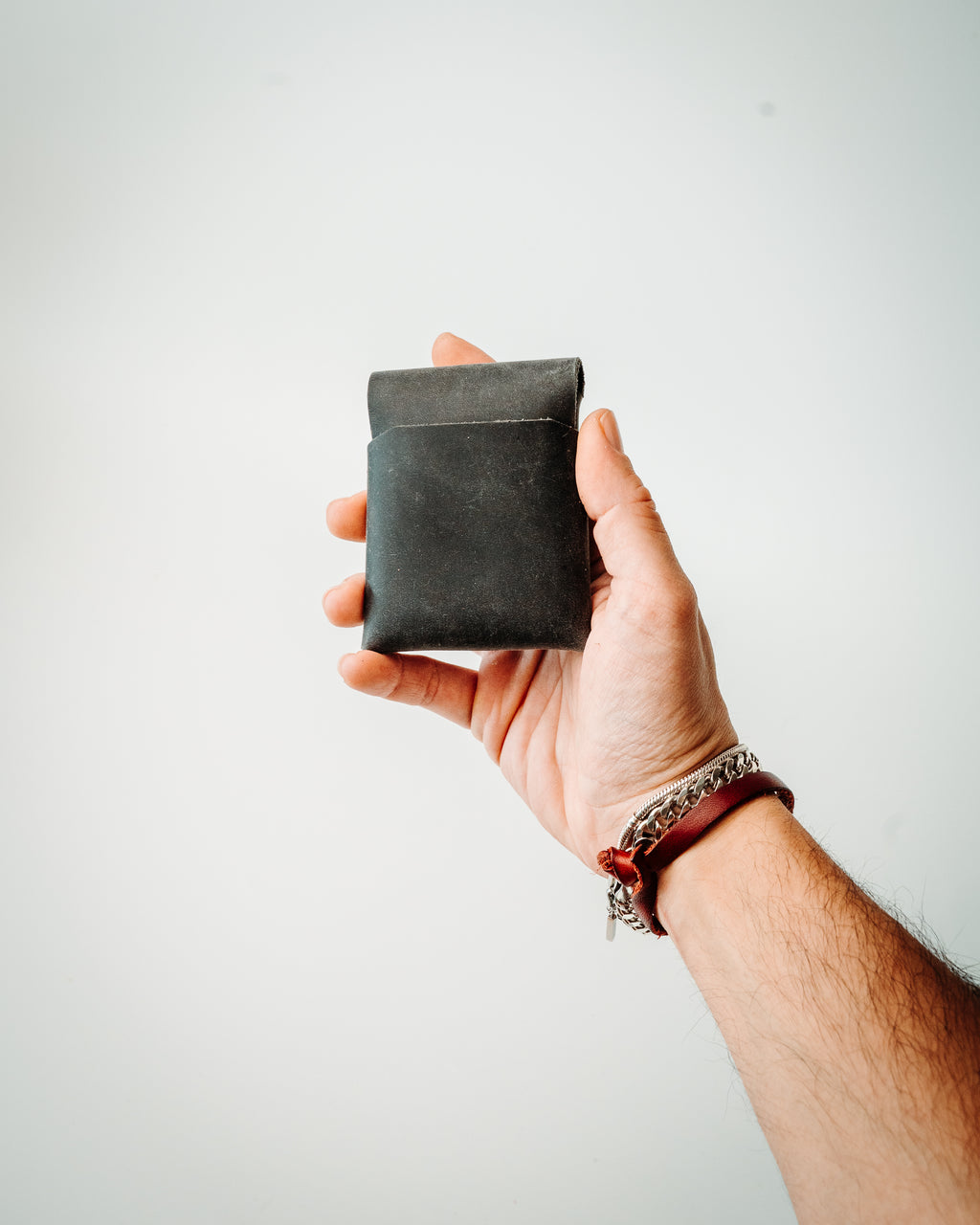 Minimalist EDC Leather Wallet – Stitchless Slim Cash Holder, Gift for Him & Her