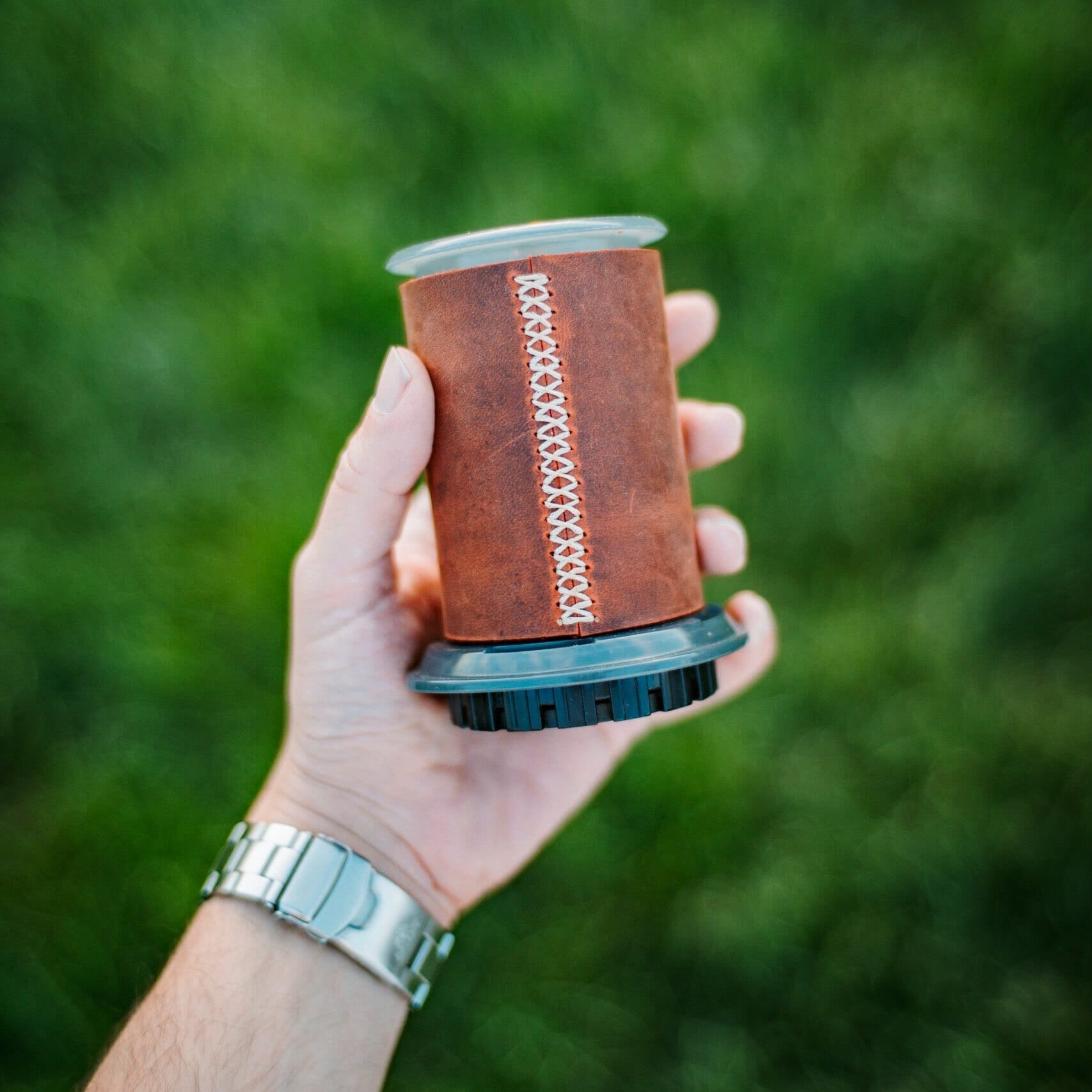 Handmade Leather Sleeve for AeroPress – Durable Coffee Accessory & Travel Case