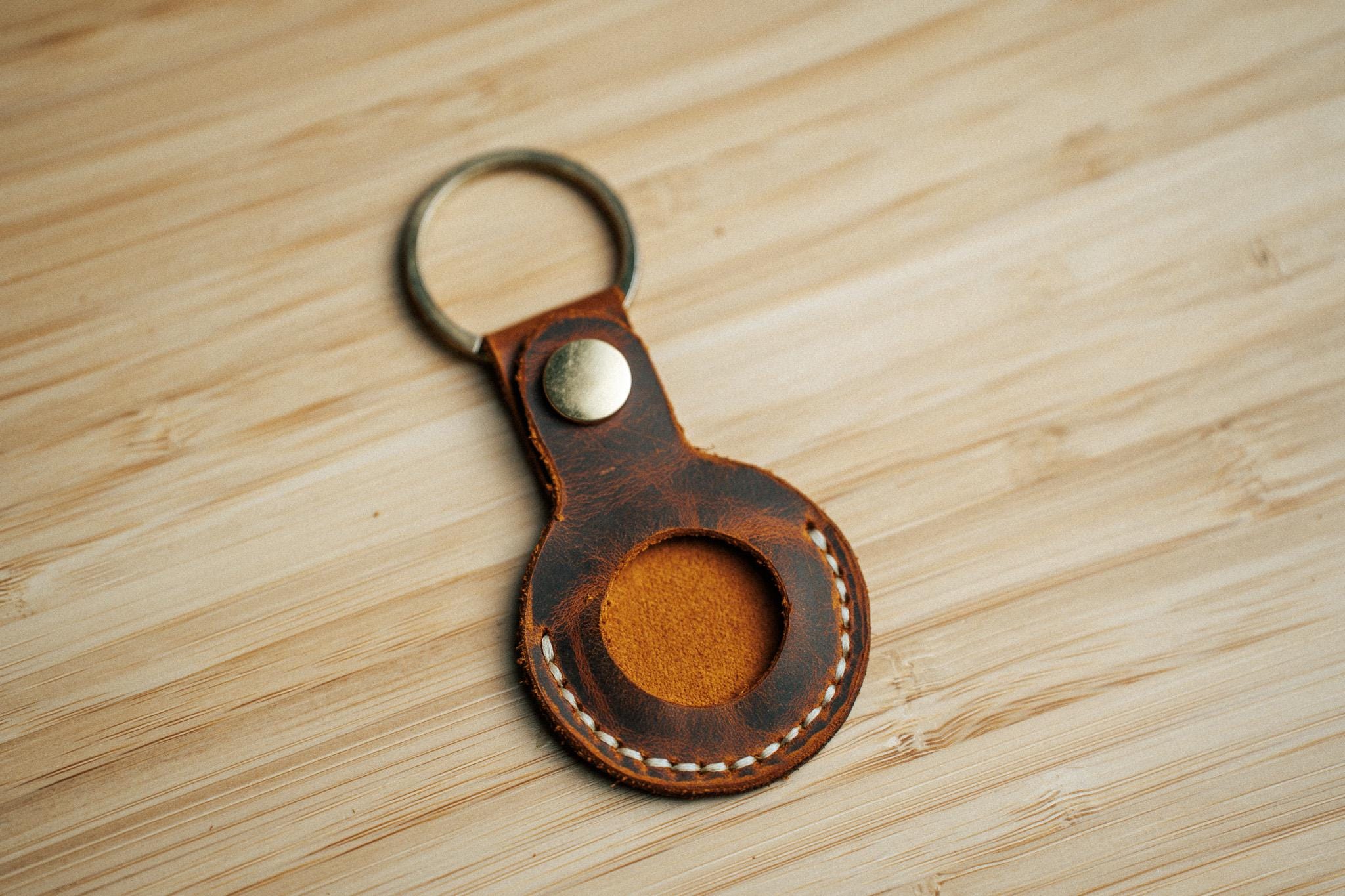 Handmade Leather AirTag Holder