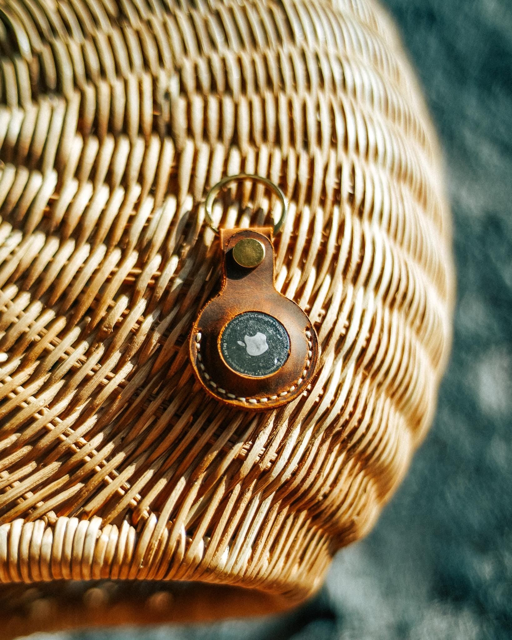 Handmade Leather AirTag Holder