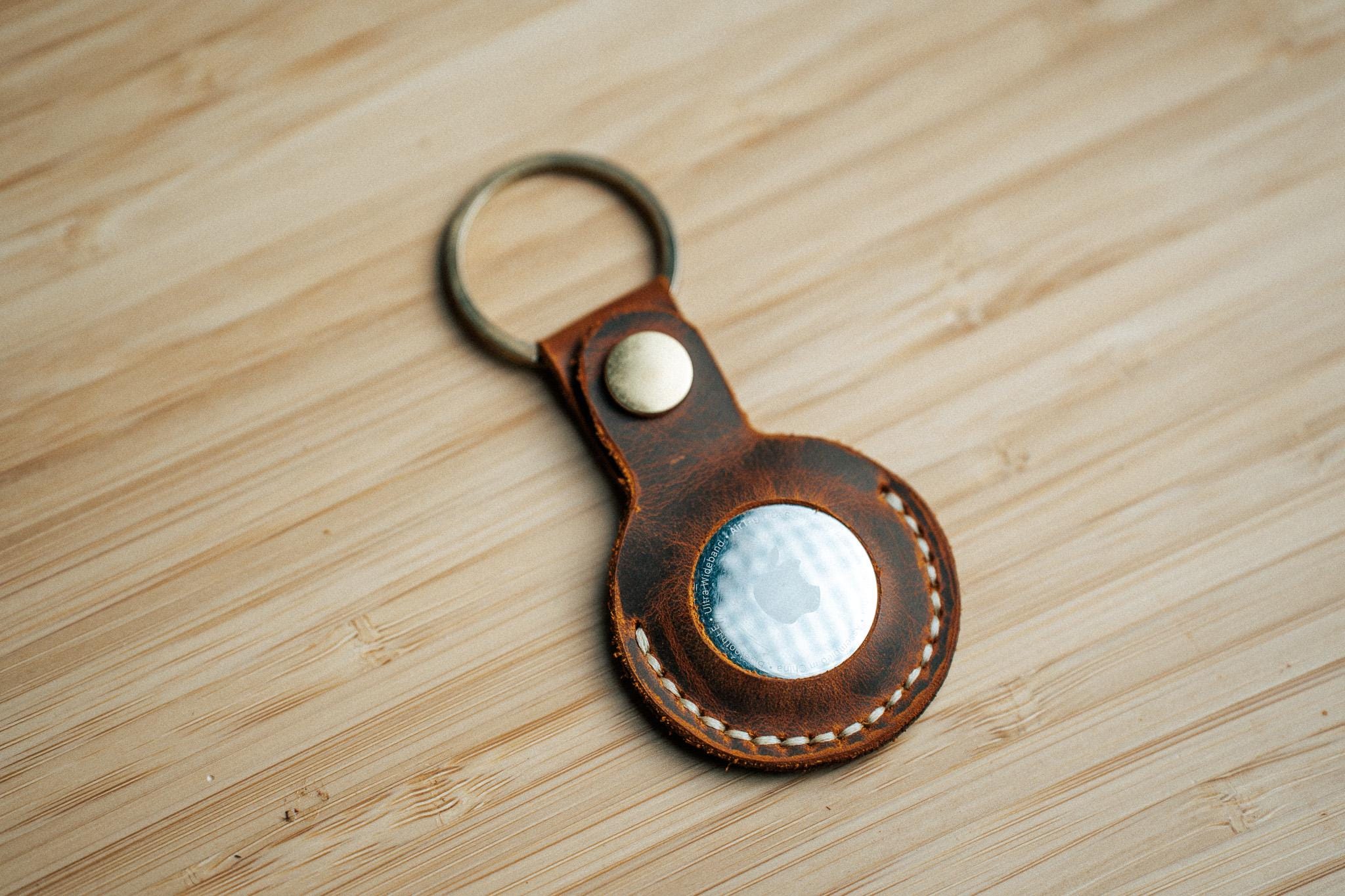 Handmade Leather AirTag Holder