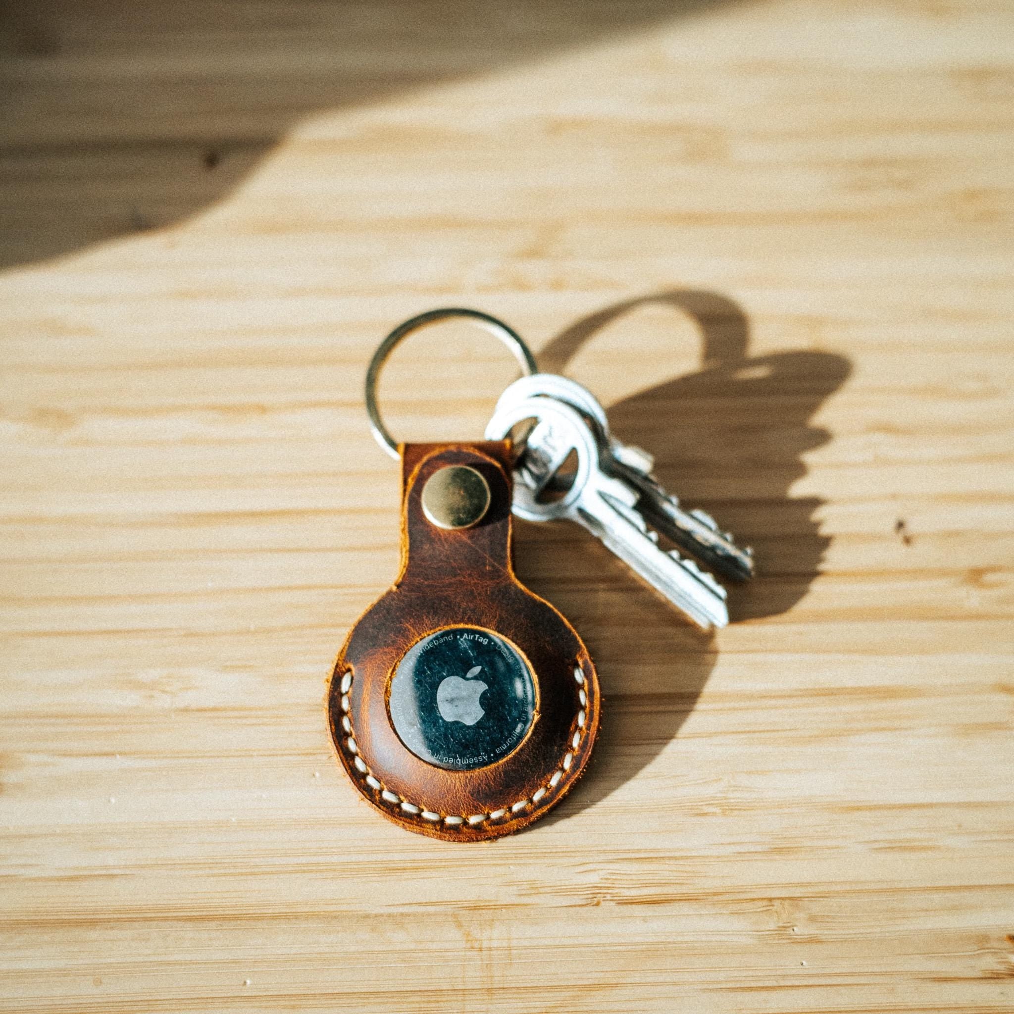 Handmade Leather AirTag Holder