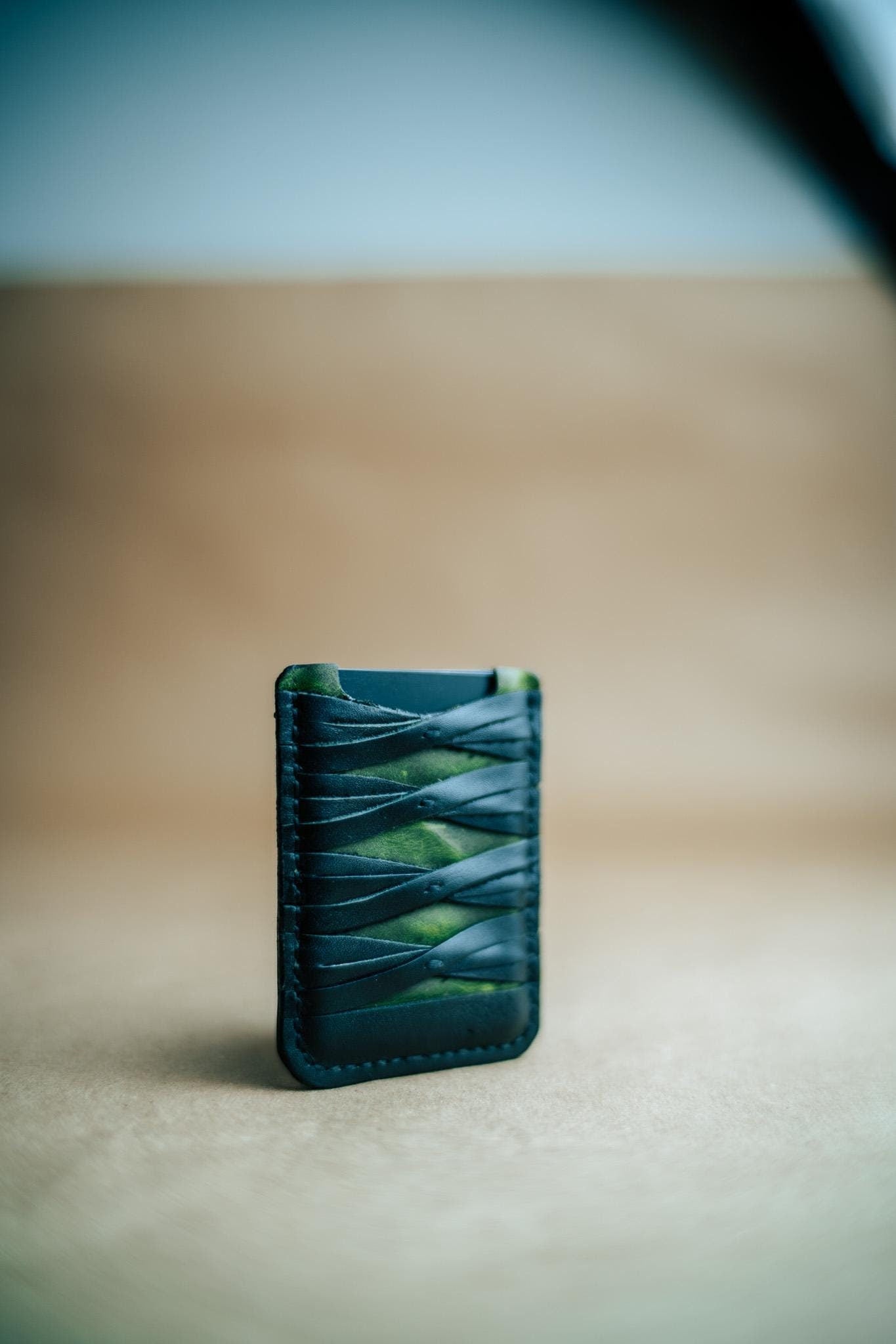 Handmade Zoro Leather Wallet – Katana-Inspired Minimalist Wallet