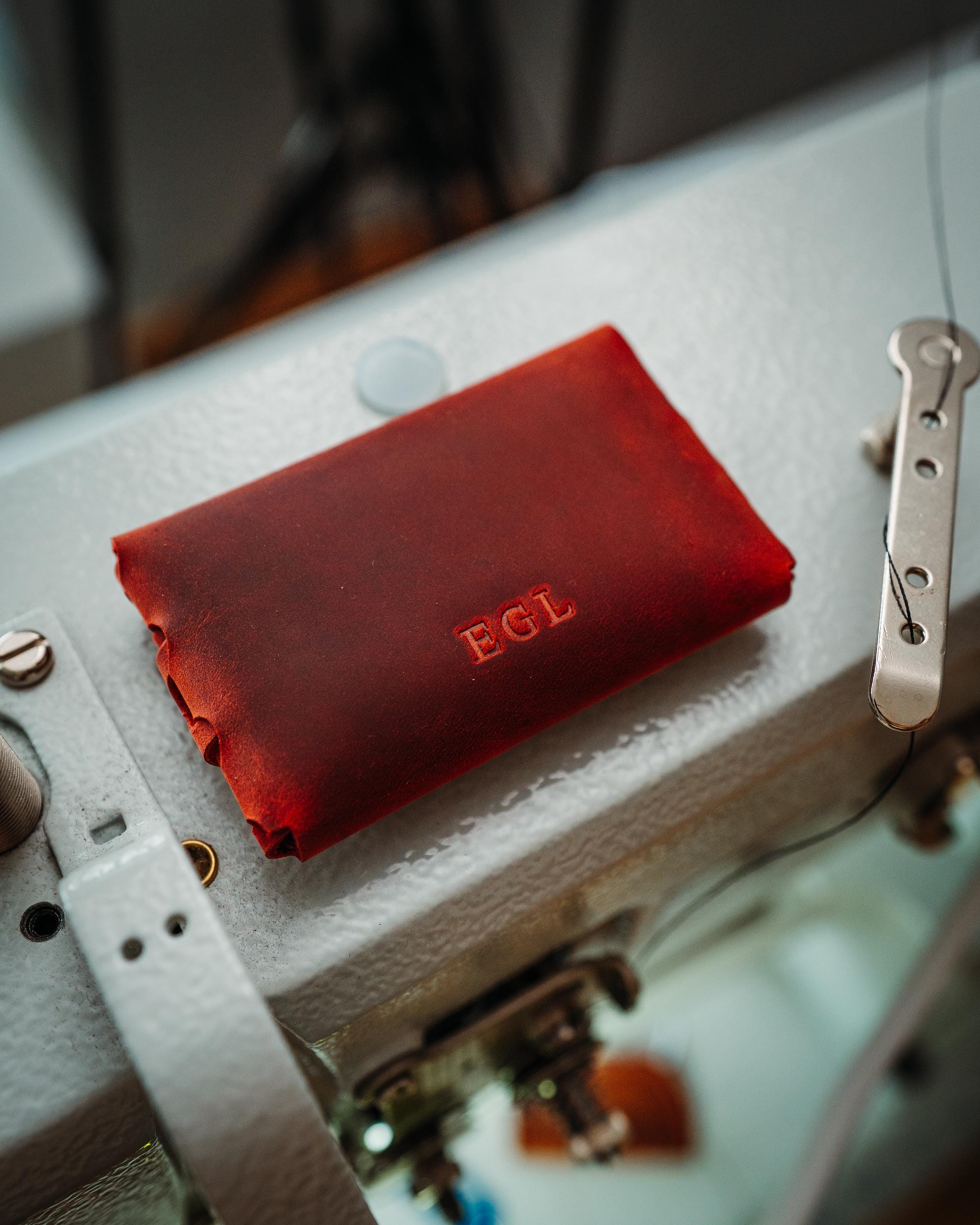 Double Color Leather Wallet – Soft Leather Edition, Handmade Minimalist Card Holder