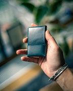 Glossy Leather Minimalist Wallet – Slim Handmade Card Holder for Men & Women