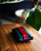 Glossy Double Color Leather Wallet – Handmade Minimalist Card Holder