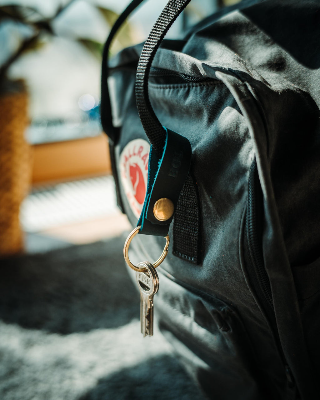 Personalized Leather Keychain: Handmade Snap Closure Keyring