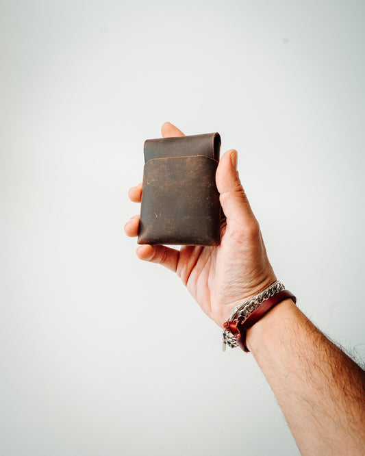 Minimalist EDC Leather Wallet – Stitchless Slim Cash Holder, Gift for Him & Her