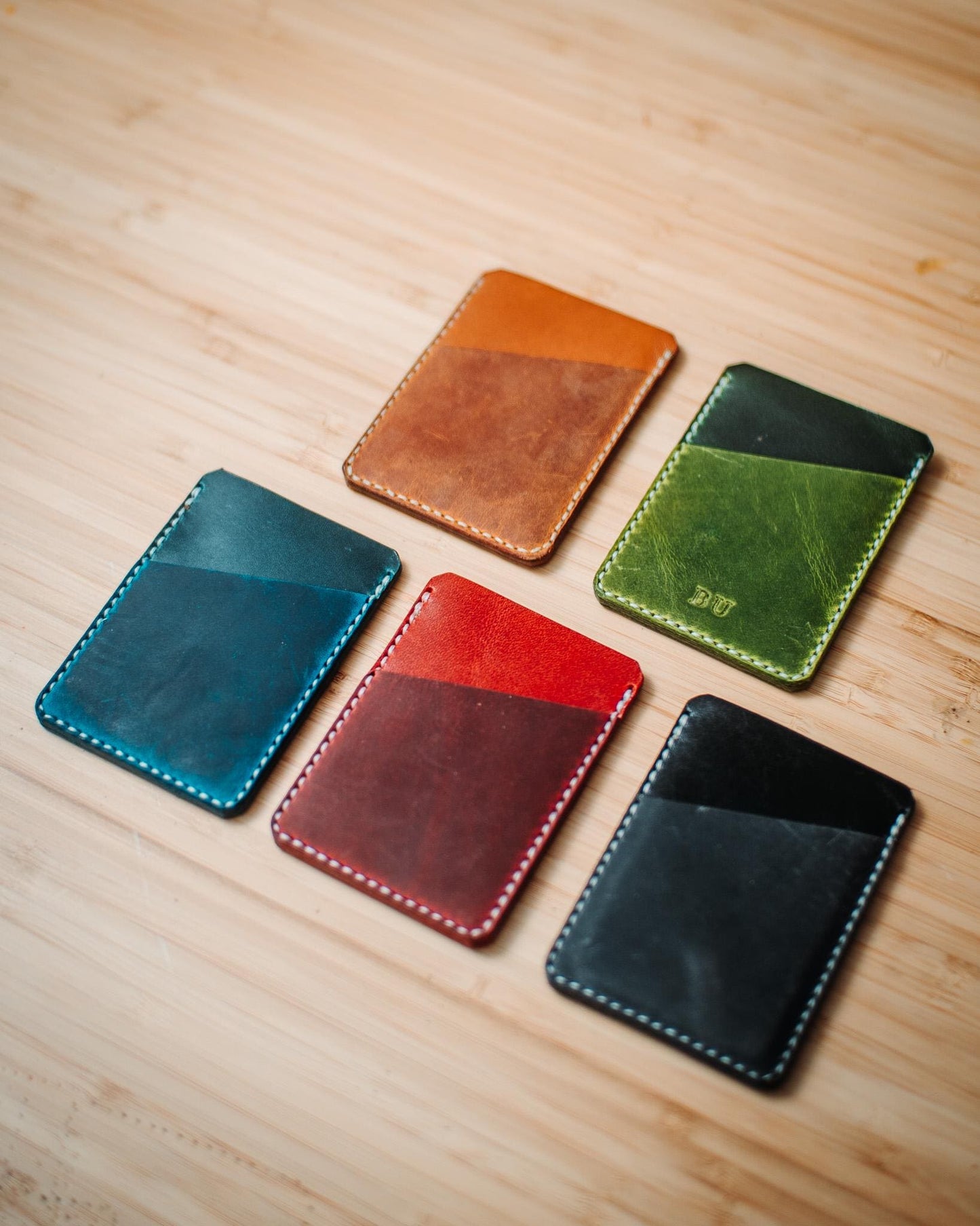 Minimalist Leather Front Pocket Wallet – Handmade Slim Card Holder, Everyday Carry
