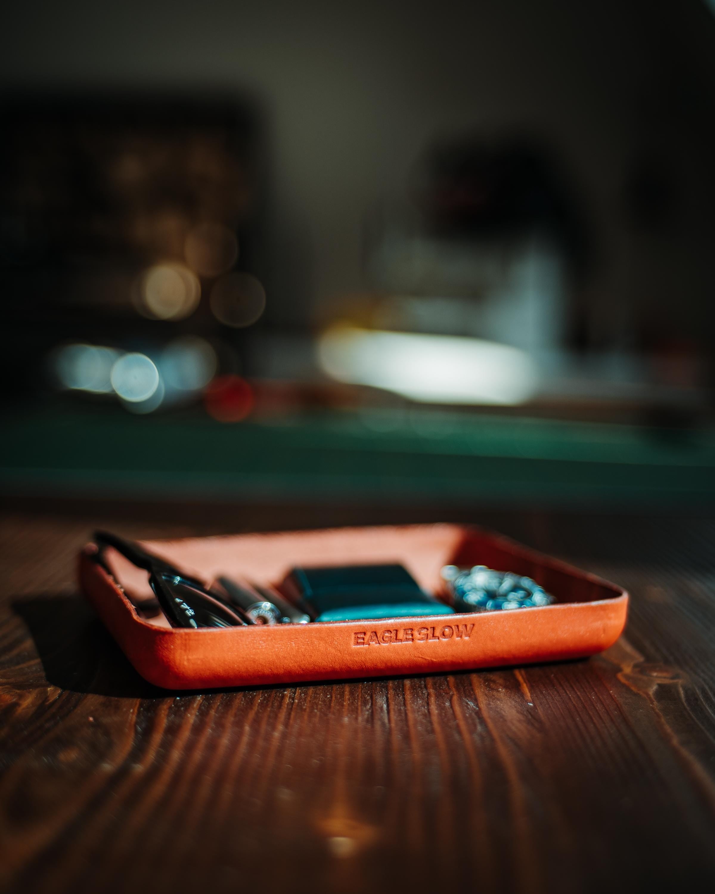 Handmade Leather Catchall Tray