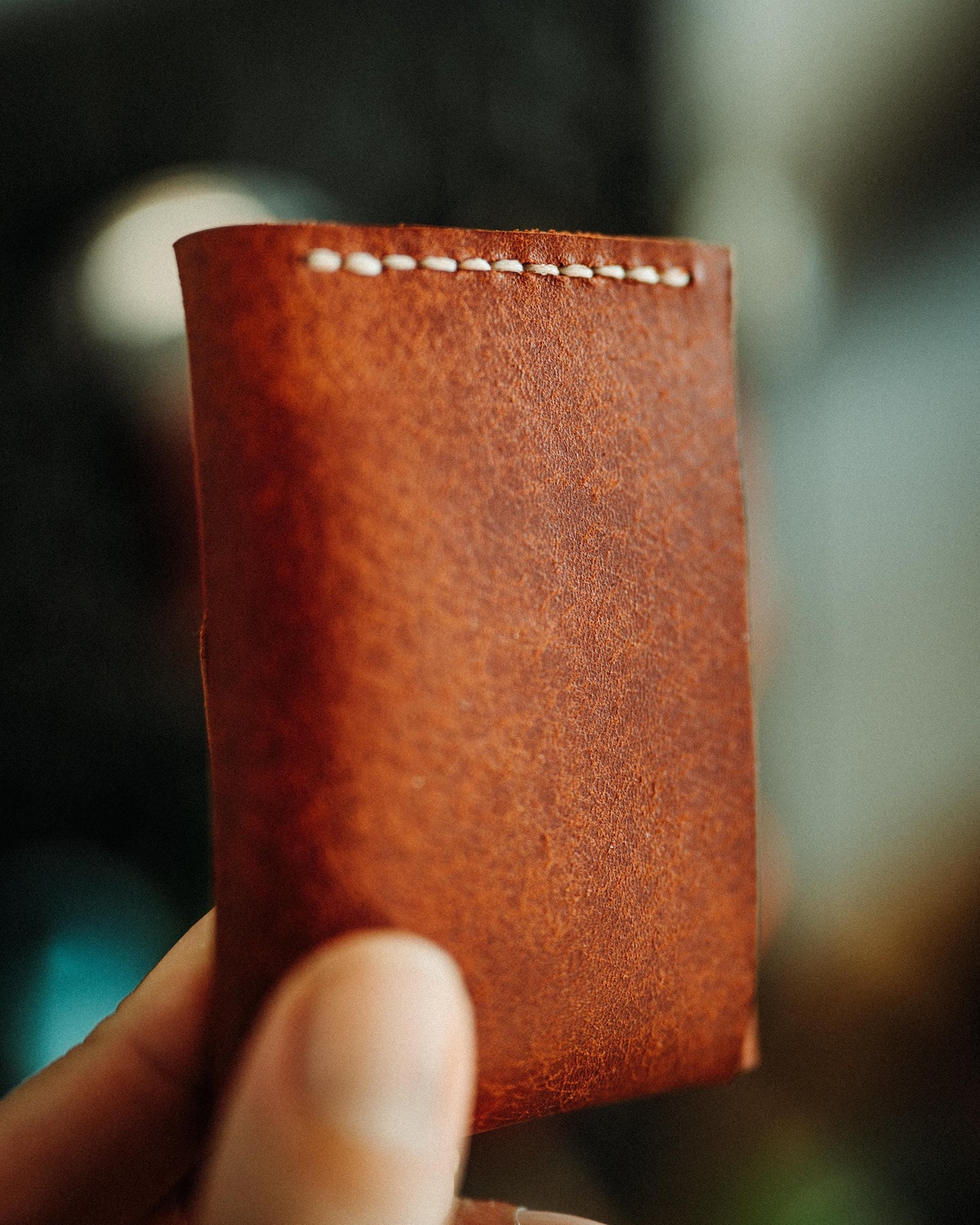 World’s Most Minimalist Wallet – Snap Pueblo Edition, Handmade Leather Card Holder