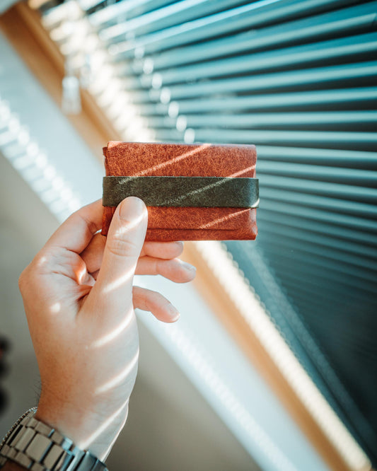 Pueblo Double Color Leather Wallet – Handmade Minimalist Card Holder