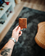 World’s Most Minimalist Leather Wallet – XL Edition, Slim Handmade Card Holder for Men & Women