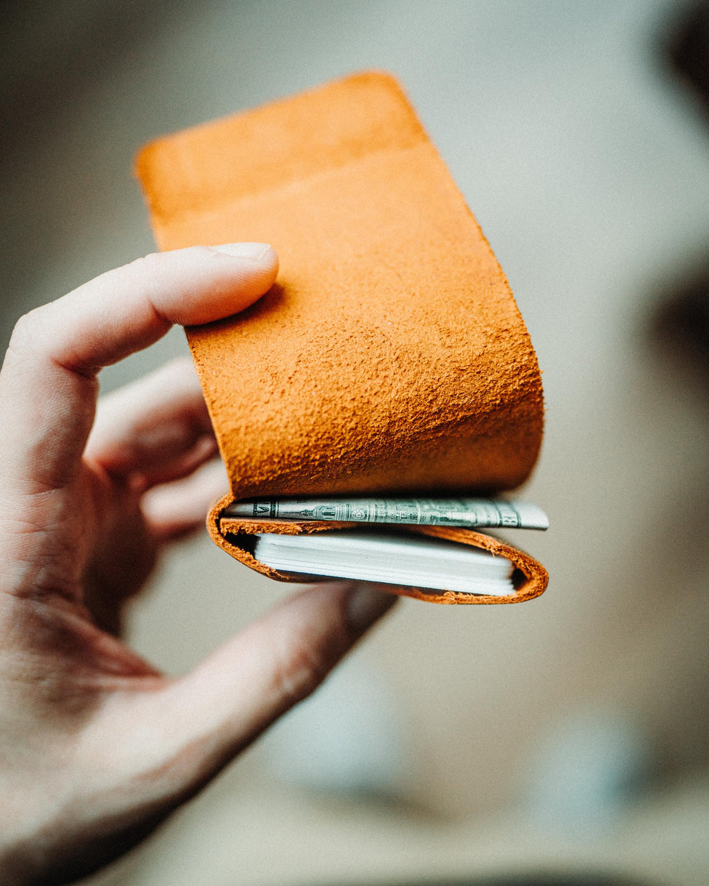 World’s Most Minimalist Leather Wallet – XL Edition, Slim Handmade Card Holder for Men & Women