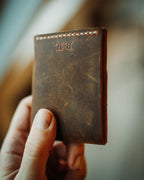 World’s Most Minimalist Leather Wallet – XL Edition, Slim Handmade Card Holder for Men & Women