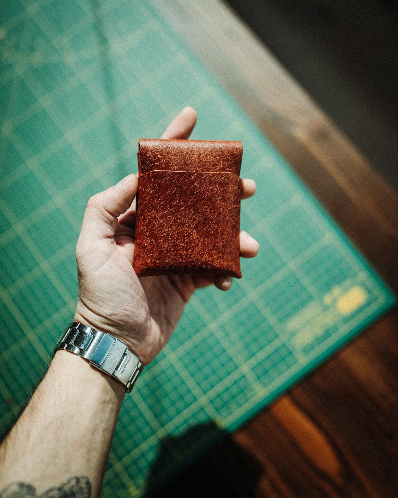 Pueblo EDC Leather Wallet – Handmade Minimalist Cash & Card Holder