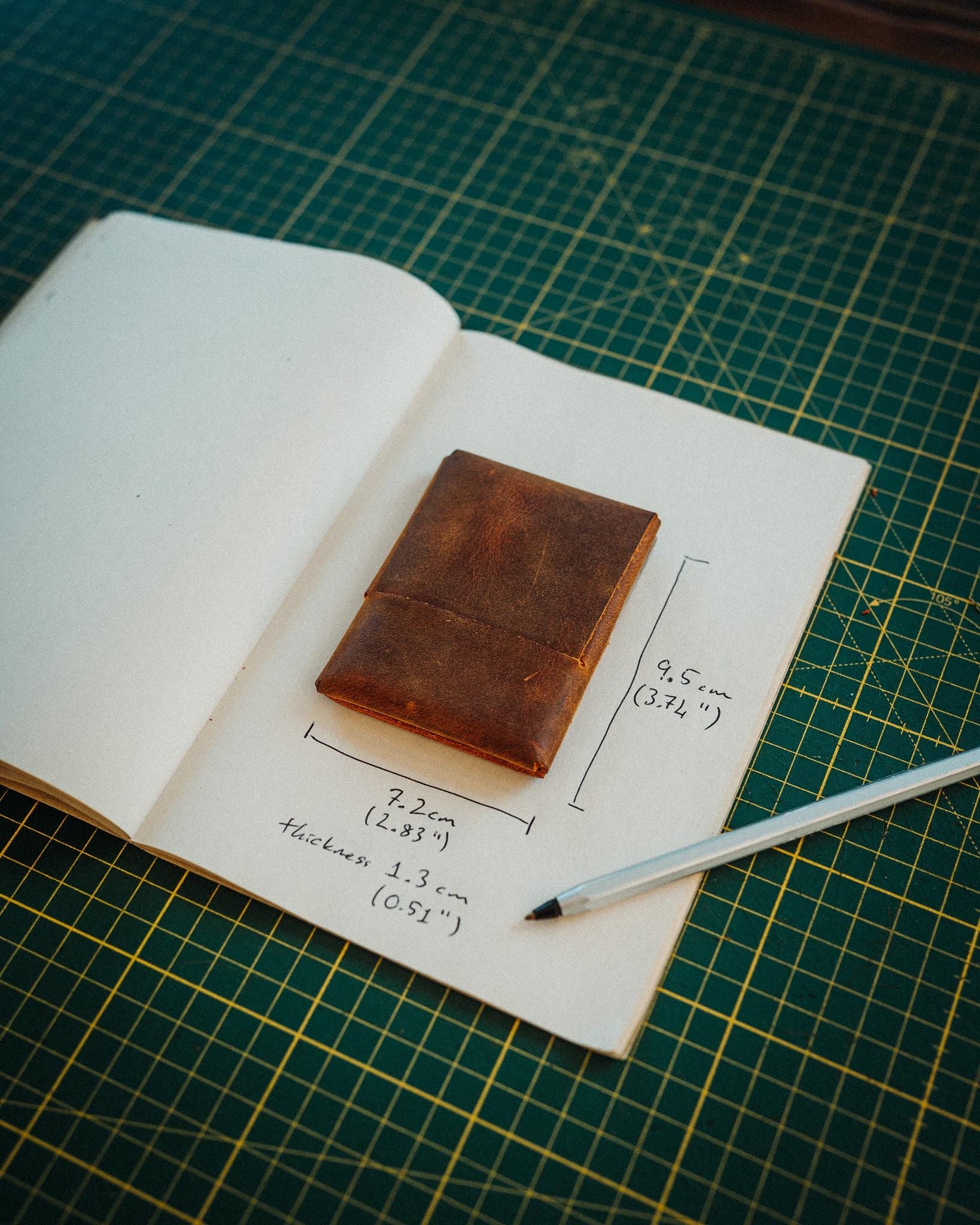 World’s Most Minimalist Leather Wallet – XL Edition, Slim Handmade Card Holder for Men & Women