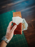 World’s Most Minimalist Leather Wallet – XL Glossy Edition