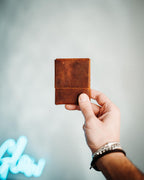 World’s Most Minimalist Leather Wallet – XL Edition, Slim Handmade Card Holder for Men & Women