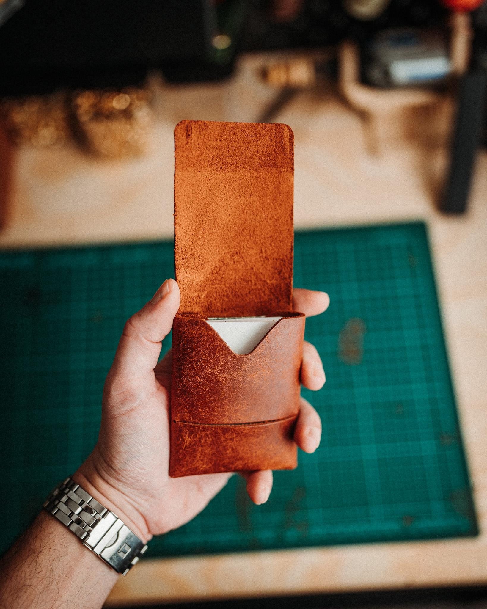 Pueblo Leather XL Wallet, Handmade Slim Card Holder, Minimalist Wallet Gift