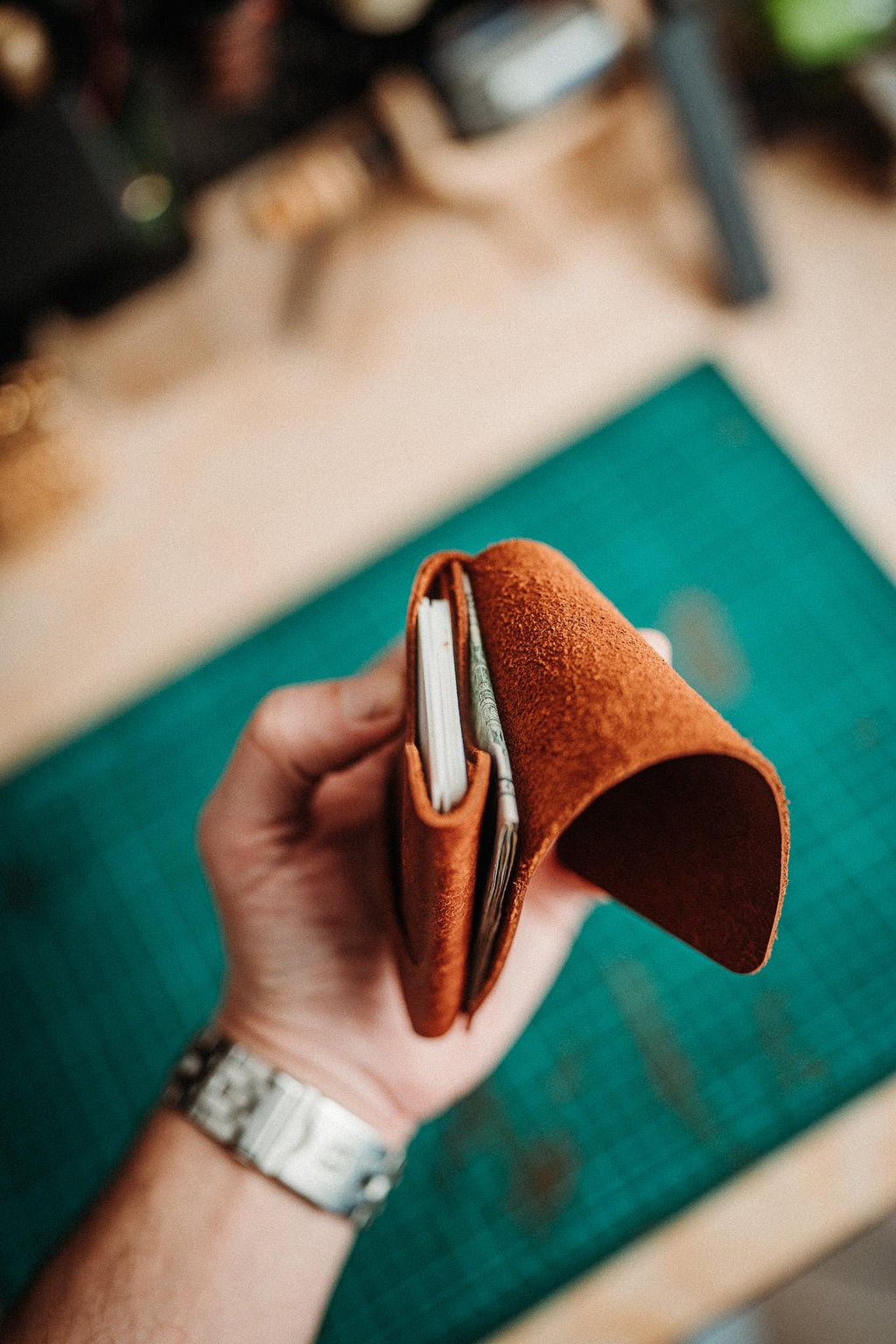 Pueblo Leather XL Wallet, Handmade Slim Card Holder, Minimalist Wallet Gift