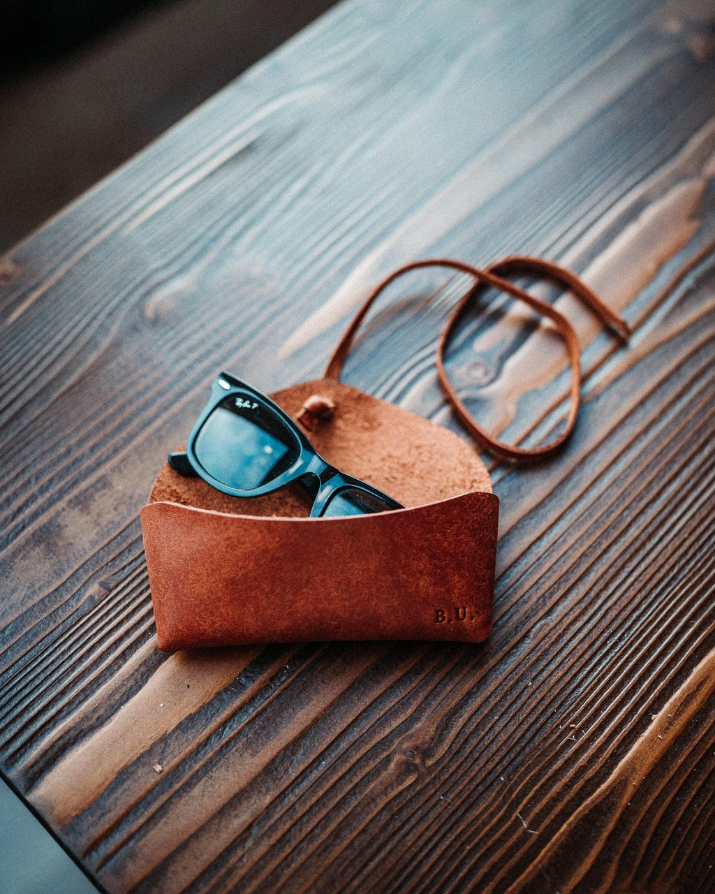 Pueblo Leather Sunglasses Case