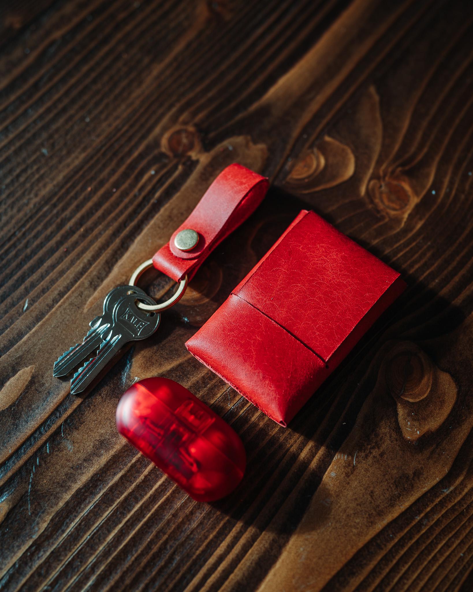 Full Grain Leather Keyring - Minimal & Durable | 9 Color Options