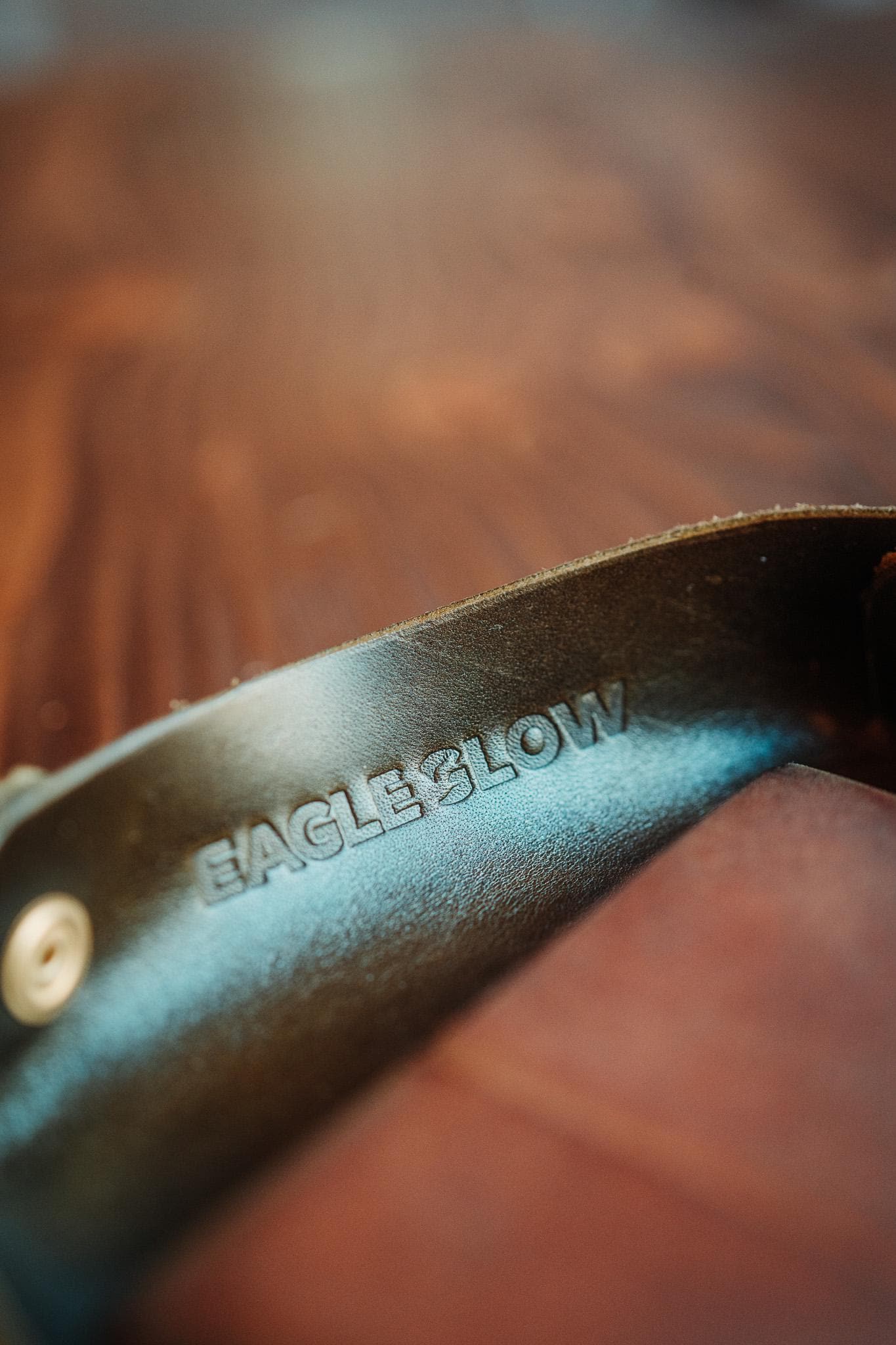 Minimal Leather Valet Tray | Full-Grain Glossy Leather