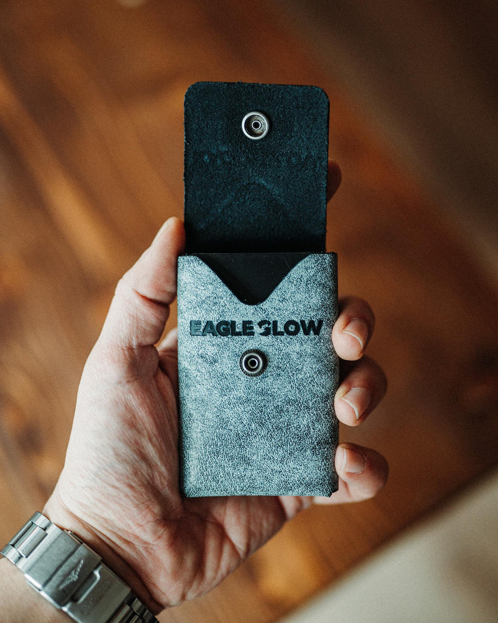 The Reeve Snap - Minimalist Ghost Pueblo Black Wallet