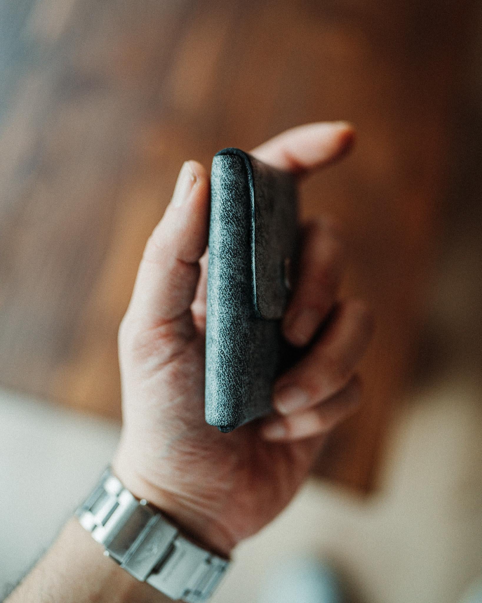 The Reeve Snap - Minimalist Ghost Pueblo Black Wallet