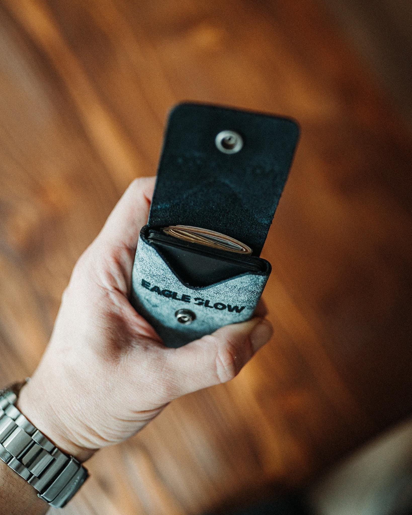 The Reeve Snap - Minimalist Ghost Pueblo Black Wallet