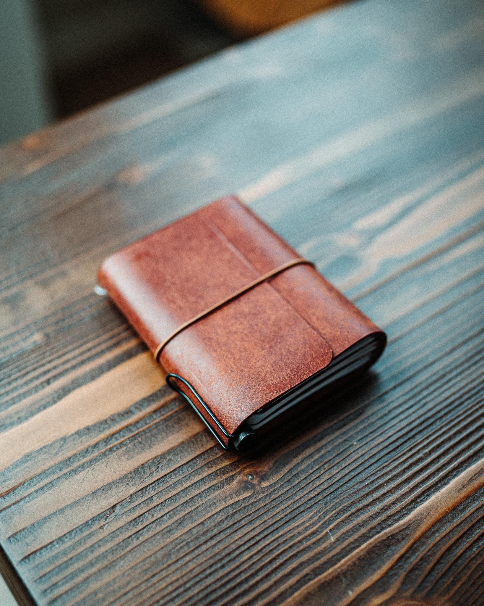 Handmade Pueblo Leather Notebook Cover – Triple Capacity & Pen Loop
