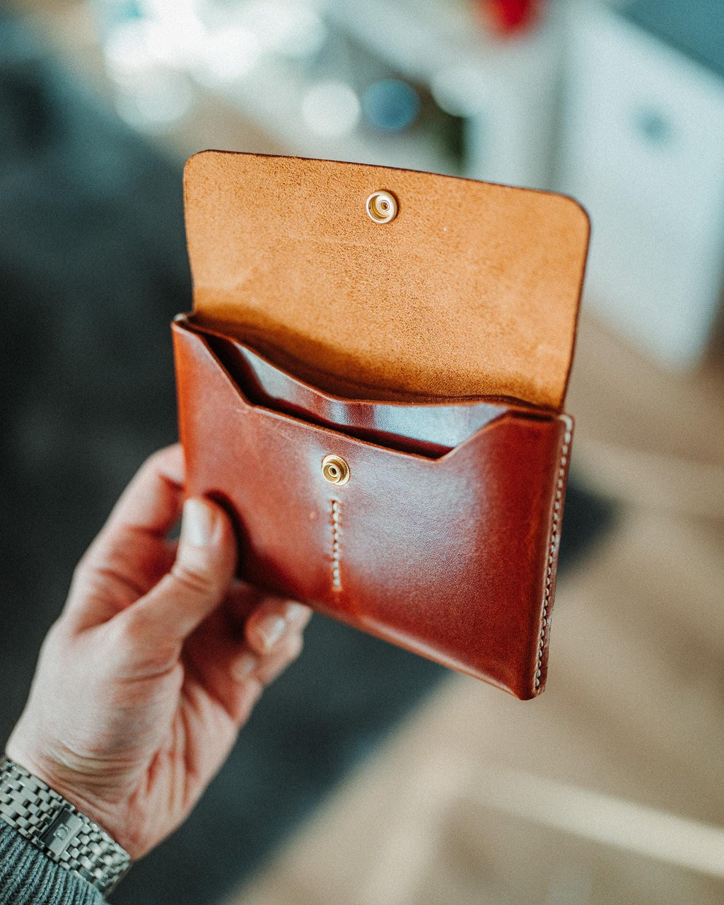 Leather Passport Wallet with Field Notes Holder – Handmade Minimalist Travel Organizer