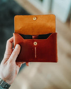 Leather Passport Wallet with Field Notes Holder – Handmade Minimalist Travel Organizer