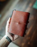 Handmade Pueblo Leather Notebook Cover – Triple Capacity & Pen Loop