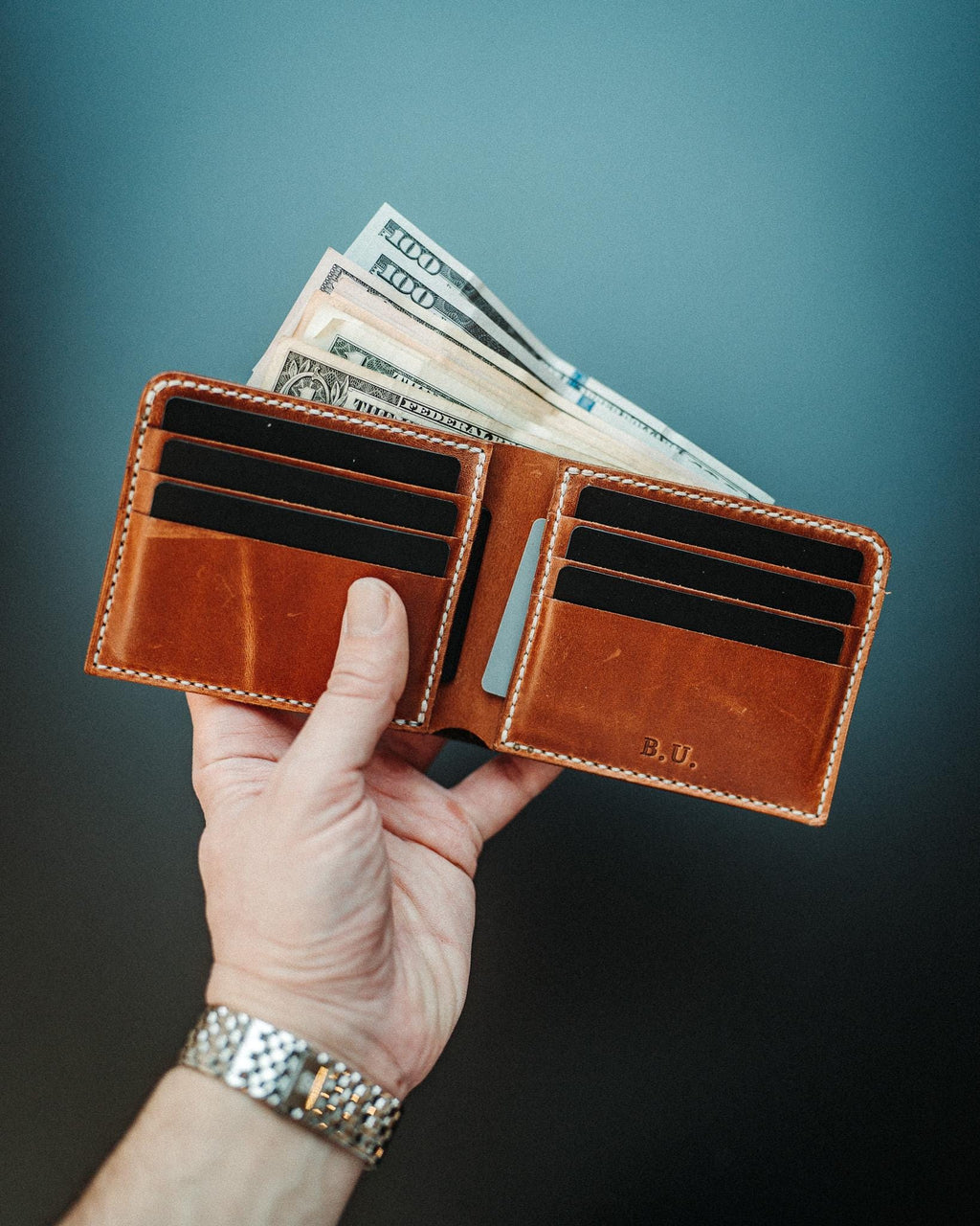 The Ultimate Pueblo Leather Bifold, Personalizable Handmade Full Grain Leather Wallet