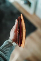 Leather Passport Wallet with Field Notes Holder – Handmade Minimalist Travel Organizer