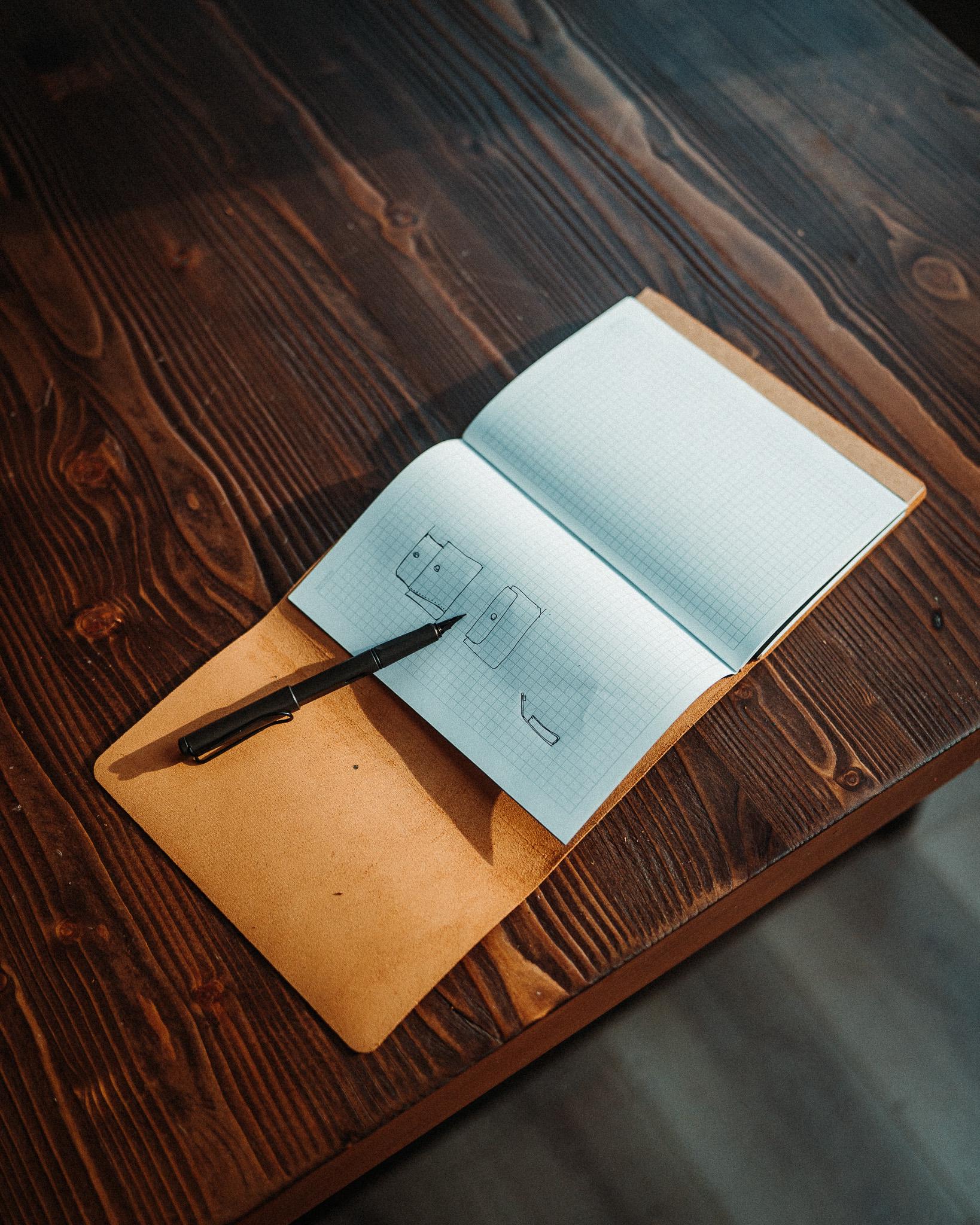 Full Grain Leather Notebook Cover, Handmade Buttero A5 Journal Sleeve
