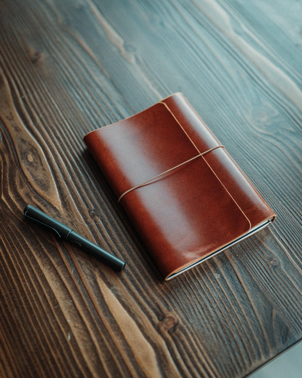 Full Grain Leather Notebook Cover, Handmade Buttero A5 Journal Sleeve