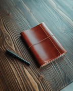 Full Grain Leather Notebook Cover, Handmade Buttero A5 Journal Sleeve