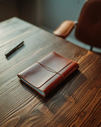Full Grain Leather Notebook Cover, Handmade Buttero A5 Journal Sleeve