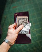 Full Grain Pueblo Leather Cash Wallet, Slim Minimalist Card Holder