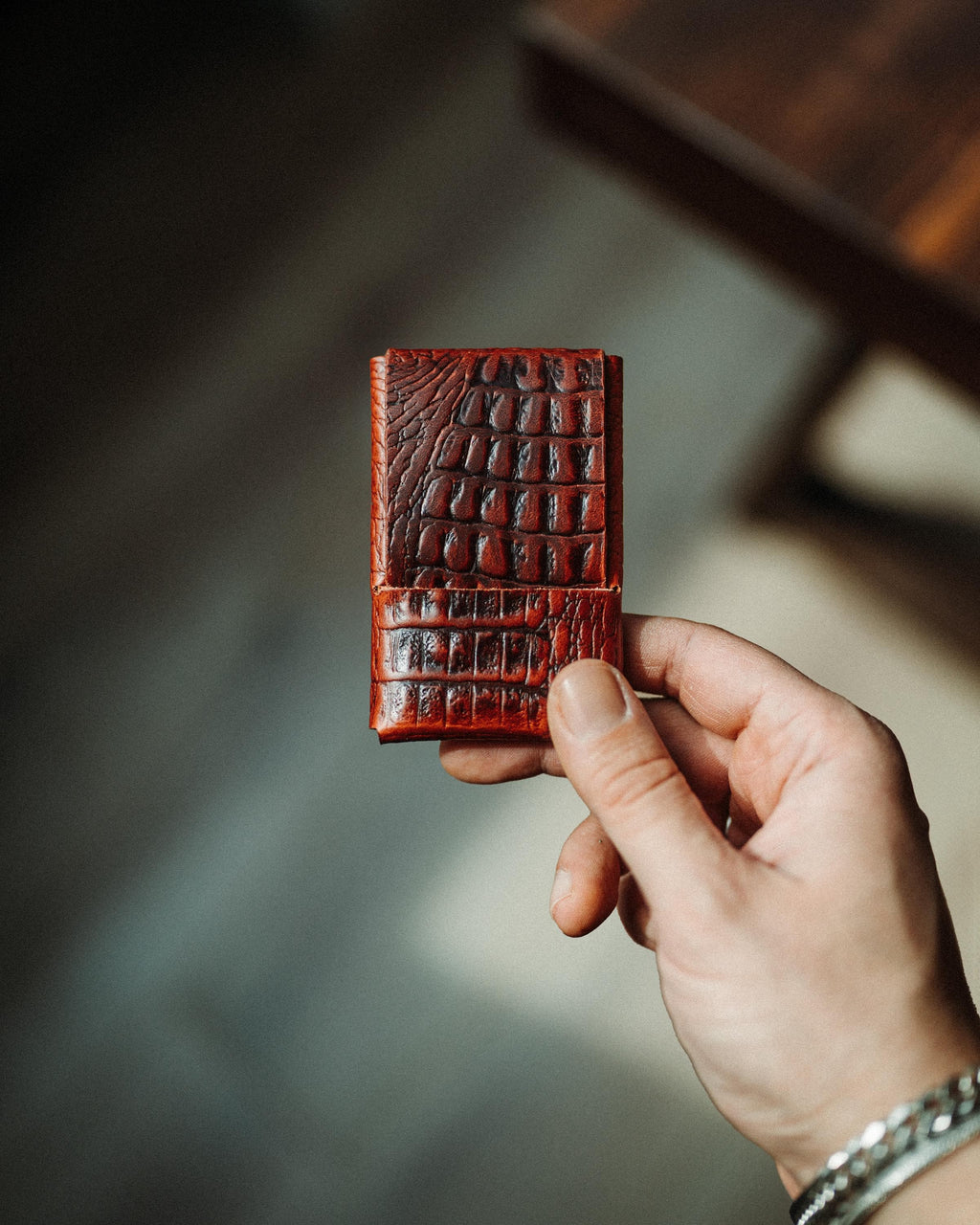 Full Grain Crocodile Leather, World's Most Minimalist Wallet Special Edition