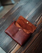 Full Grain Pueblo Leather Passport Wallet, Secure Travel Card Organizer