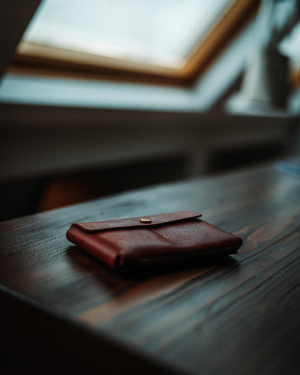 Full Grain Pueblo Leather Passport Wallet, Secure Travel Card Organizer
